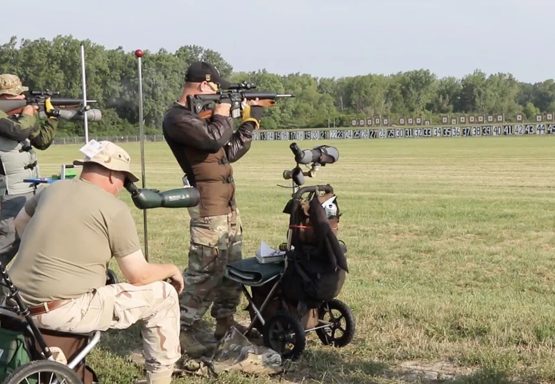 Eric Higgins and Brandon Green competing in the President’s 100 – U.S. Army photo by Michelle Lunato